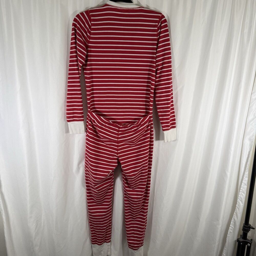 J. Crew Pajama Suit Women's Medium Red Striped Button Up Long Sleeve - Picture 8 of 13